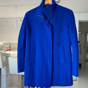 J Crew Blue Lodge Wool Coat 00 XS